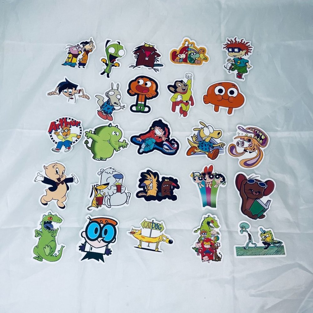 Pack of 25 90's Cartoon Laptop Skateboard Waterpro